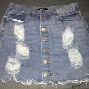 Jean mini skirt